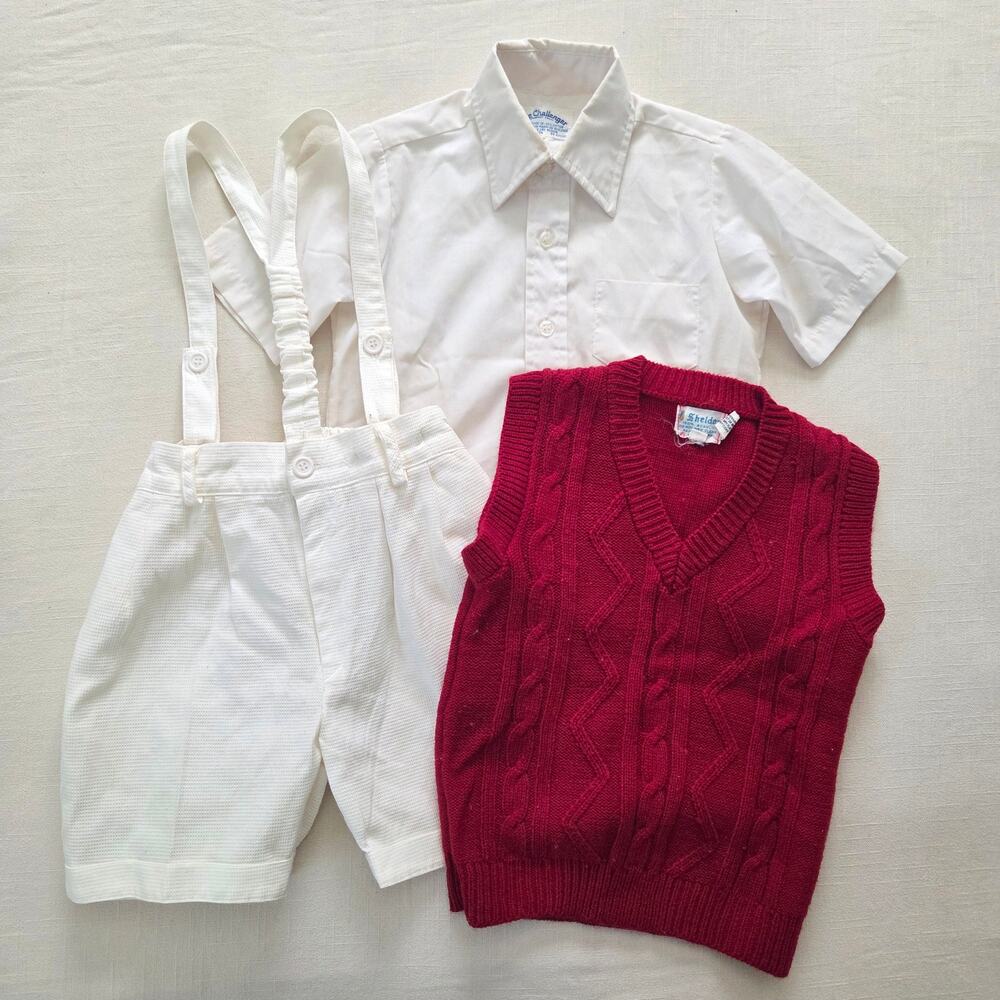 Vintage Vest/Shirt/Shorts Bundle 4t